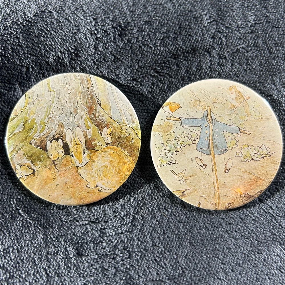 The Tale of Peter Rabbit - 2 Button Set (Handmade)